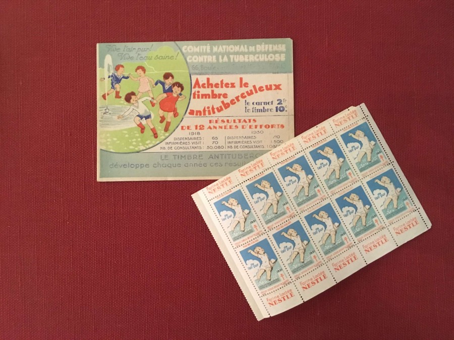 Timbres postaux campagne conre la tuberculose (coll. Delenne).JPG