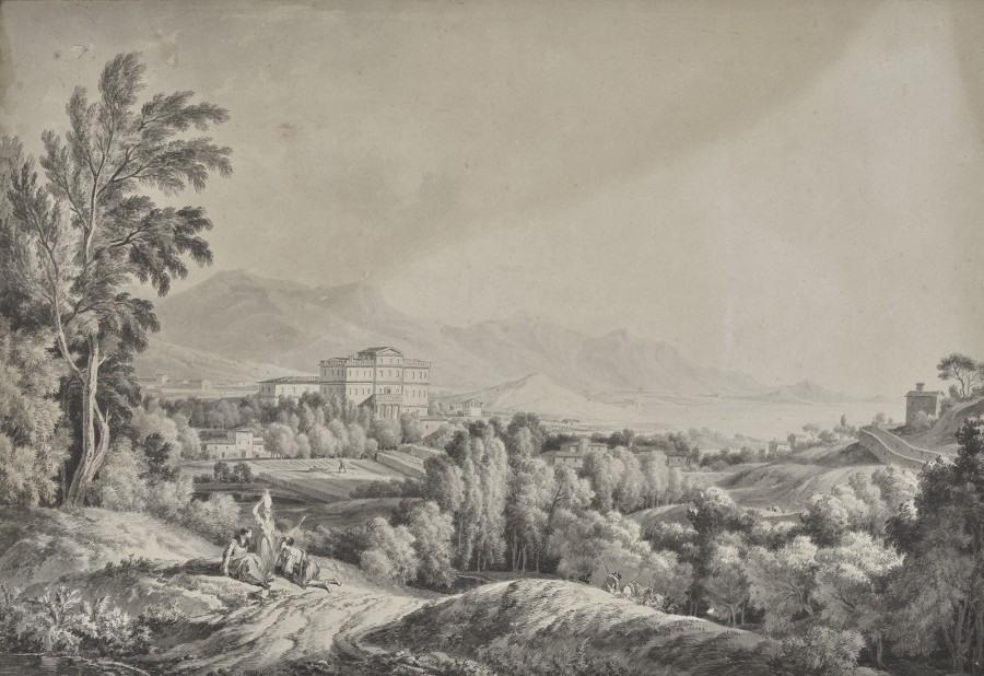 Jean-Antoine CONSTANTIN, vue du chteau Borly (Marseille, muse des Beaux-Arts, inv. D. 45)