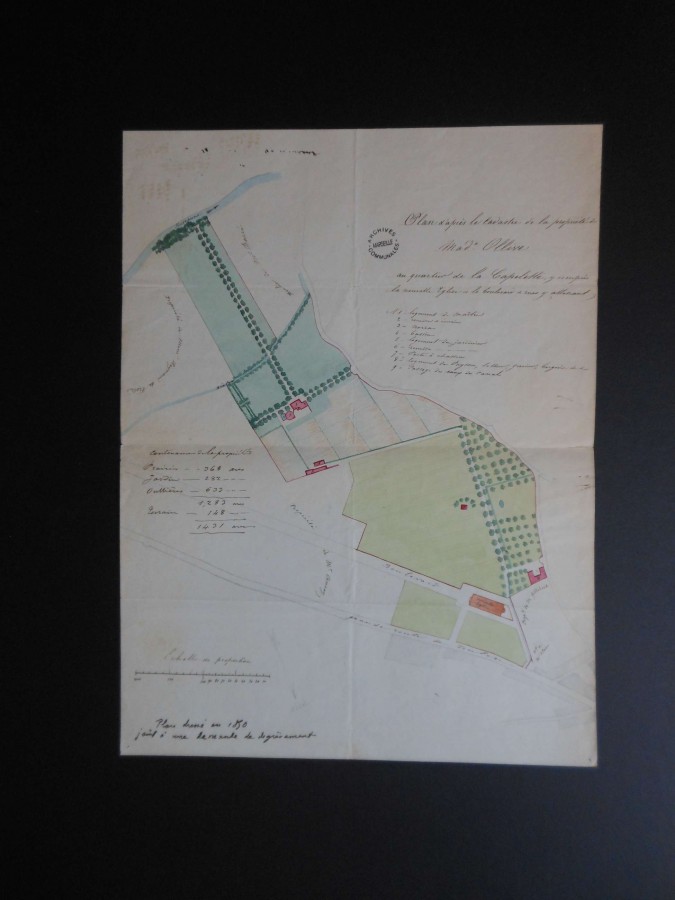 Plan de la proprit Ollive, 1850 (AMM, 43 Fi 359)
