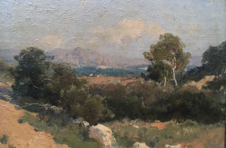 Thophile DECANIS, paysage provenal (coll. part.)