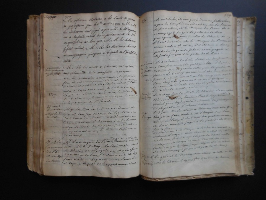 Mort du marchal de Villars dans son chteau des Aygalades (AMM, AA 69)